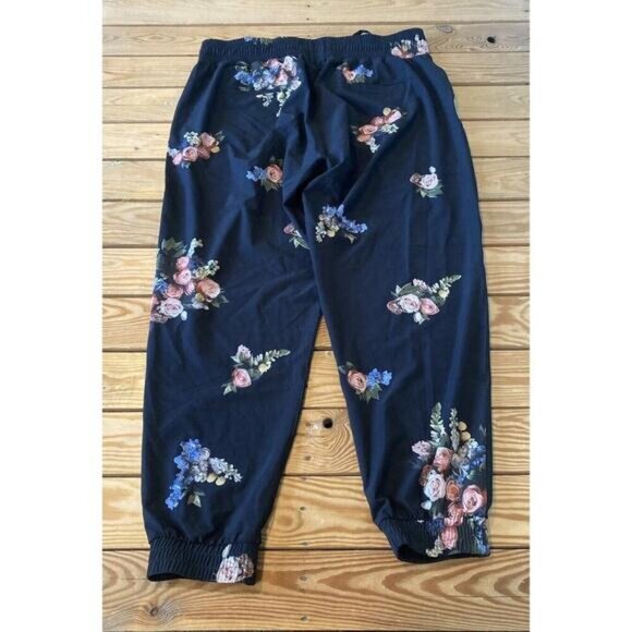 Albion Floral Jogger Pants Size 3XL Women’s Black - Picture 2 of 7